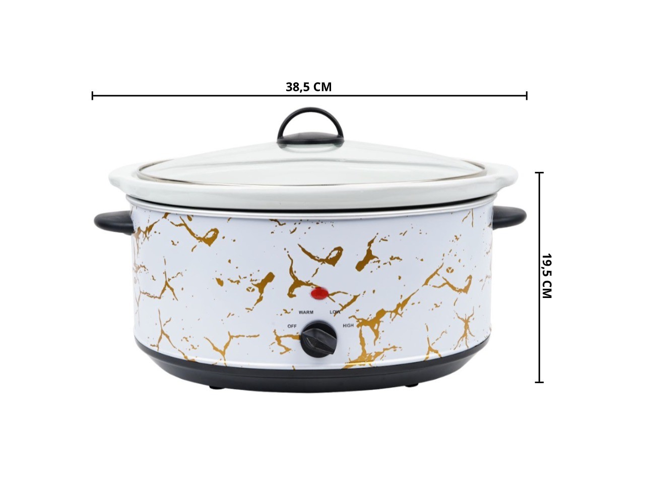 VSC01MB Putih Penanak Perlahan Slow Cooker dengan Motif Marmer